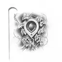 a doorway with grape vines seen through it tattoo design idea