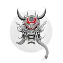 Hannya mask tattoo design idea