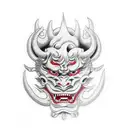 Hannya mask tattoo design idea