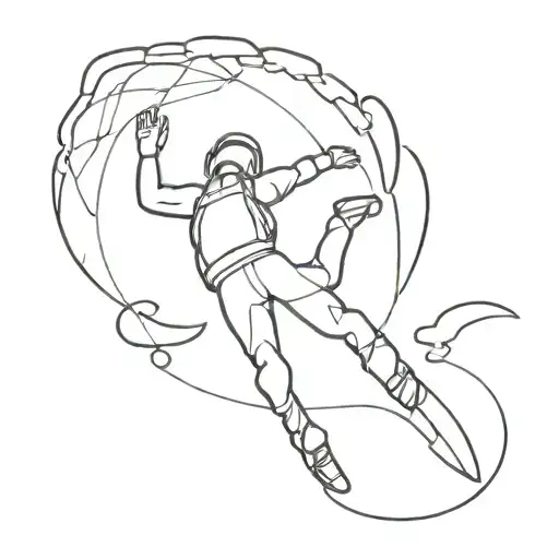 skydive freefall tattoo design idea