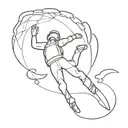 skydive freefall tattoo design idea