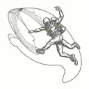 skydive freefall tattoo design idea