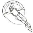 skydive freefall tattoo design idea