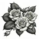 My wife has the names deborah helena adriana name with roses tattoo design idea