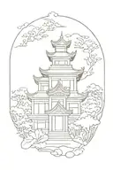 fineline temple vietnam tattoo design idea