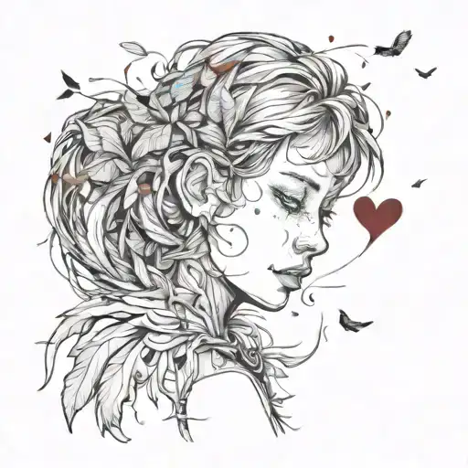 heartache missing love  tattoo design idea