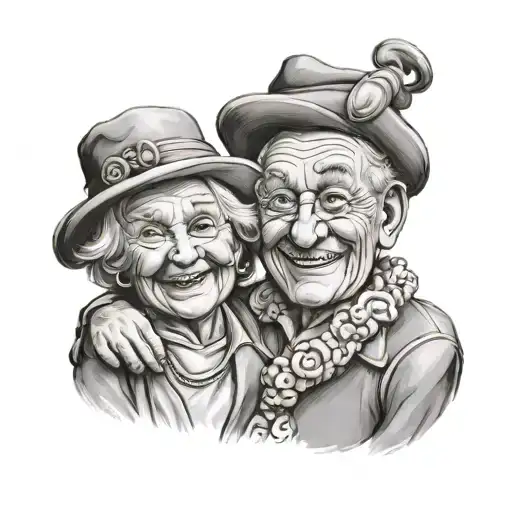 italian family loyalty grandparents tattoo design idea