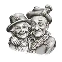italian family loyalty grandparents tattoo design idea