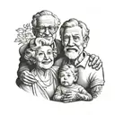 italian family loyalty grandparents tattoo design idea