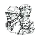 italian family loyalty grandparents tattoo design idea