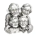 italian family loyalty grandparents tattoo design idea