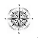 compass rose in the chest tattoo design idea