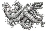 sea creatures hydra coming tattoo design idea