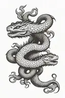 sea creature hydra coming tattoo design idea