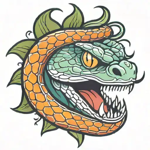 Snake on face tattoo tattoo design idea
