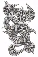 Viking knotwork design tattoo design idea