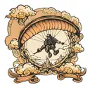 paragliding guy tattoo design idea