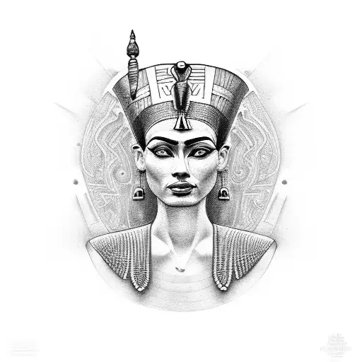 nefertiti tattoo design idea