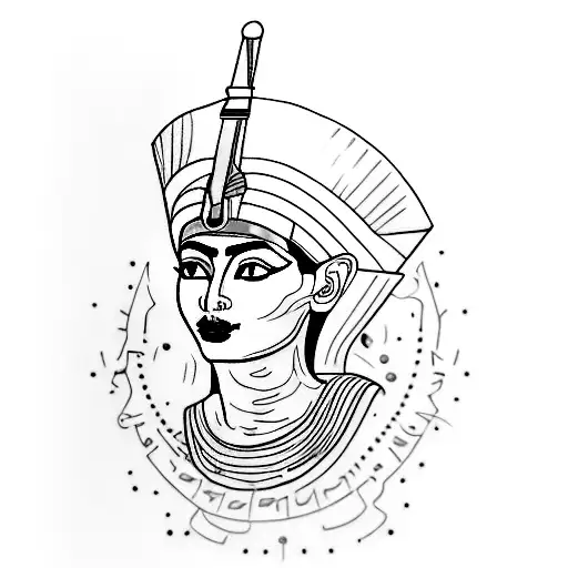 nefertiti tattoo design idea