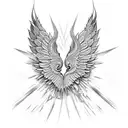 seraph wings tattoo design idea