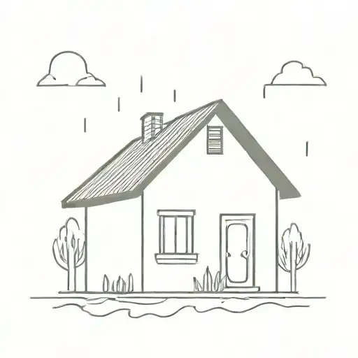 rain on a tin roof. make it look manly tattoo design idea