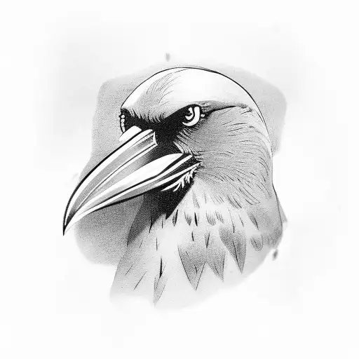 crow with king piece of chess and carpentry objects tattoo design idea