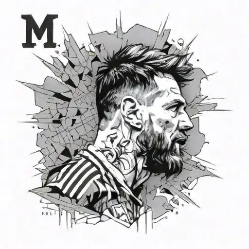 Messi Barcelona tattoo design idea