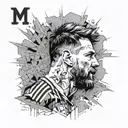 Messi Barcelona tattoo design idea