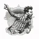 Messi Barcelona tattoo design idea