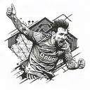 Messi Barcelona tattoo design idea