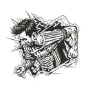 Messi Barcelona tattoo design idea