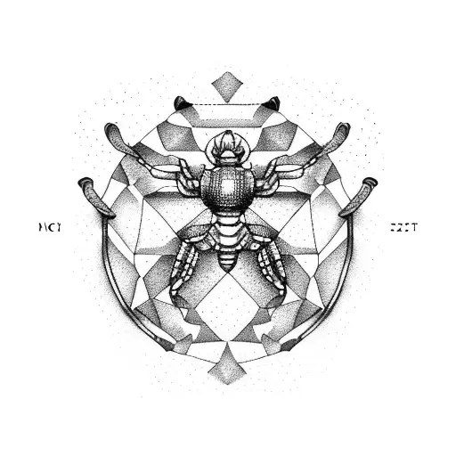 Scorpio and Virgo tattoo design idea