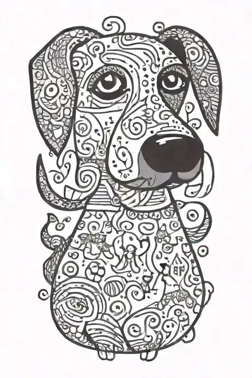 Dog tattoo design idea