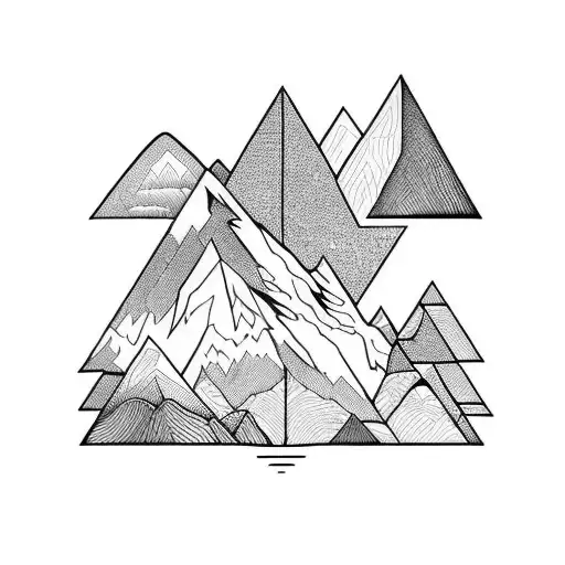 Yosemite montains tattoo design idea