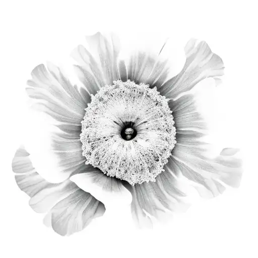 Saguaro with one hibiscus flower blooming.  tattoo design idea