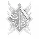 sword and cross together  tattoo design idea