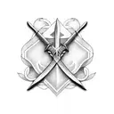 sword and cross together  tattoo design idea