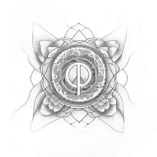 letras en japones paz, amor y salud con una flor tattoo design idea