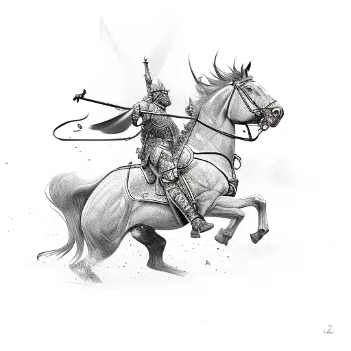 cavalry sabers tattoo design idea