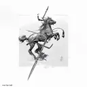 cavalry sabers tattoo design idea