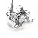 cavalry sabers tattoo design idea