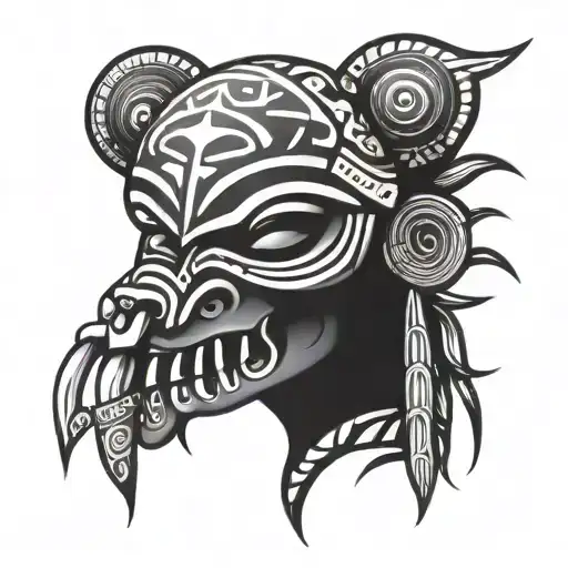 Puerto Rican Taino tribal design inspired with deep meaning tattoo design idea