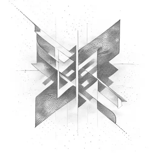 Image of a flowing arrow or an abstract representation of movement tattoo design idea