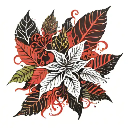 ayahuasca vine with leaves tattoo design idea