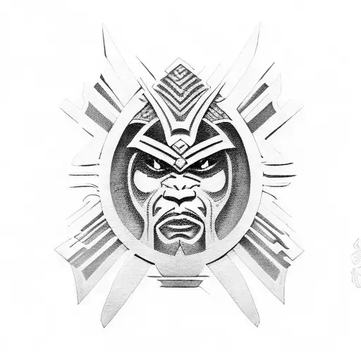 Combine elements of power metal and Maori design to create a fierce warrior inspired tattoo tattoo design idea