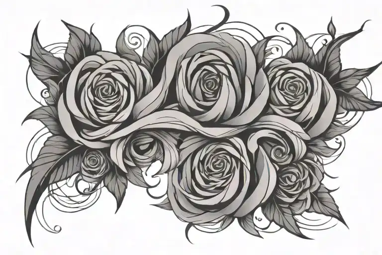 intuition using flowing lines tattoo design idea