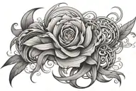 intuition using flowing lines tattoo design idea
