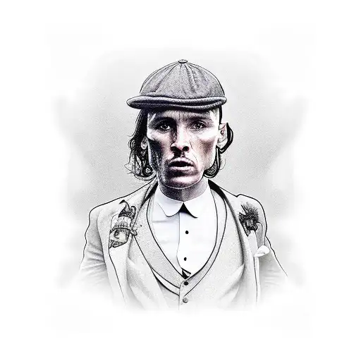 Tommy peaky blinders lucky  tattoo design idea