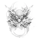 Cross with movating words tattoo design idea