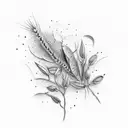 wheat tattoo design idea
